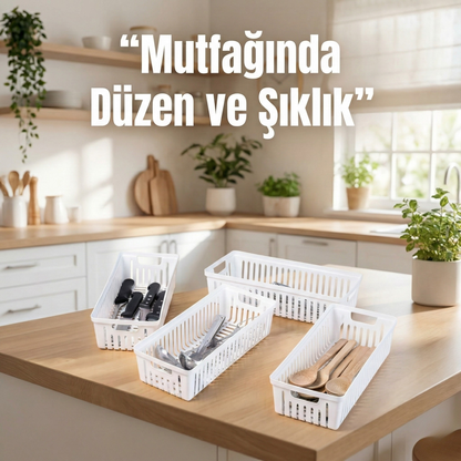 4’Lü Mutfak Çekmece İçi Düzenleyici